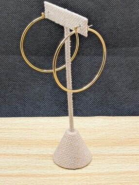 Oversized Gold Tone Hoop Earrings